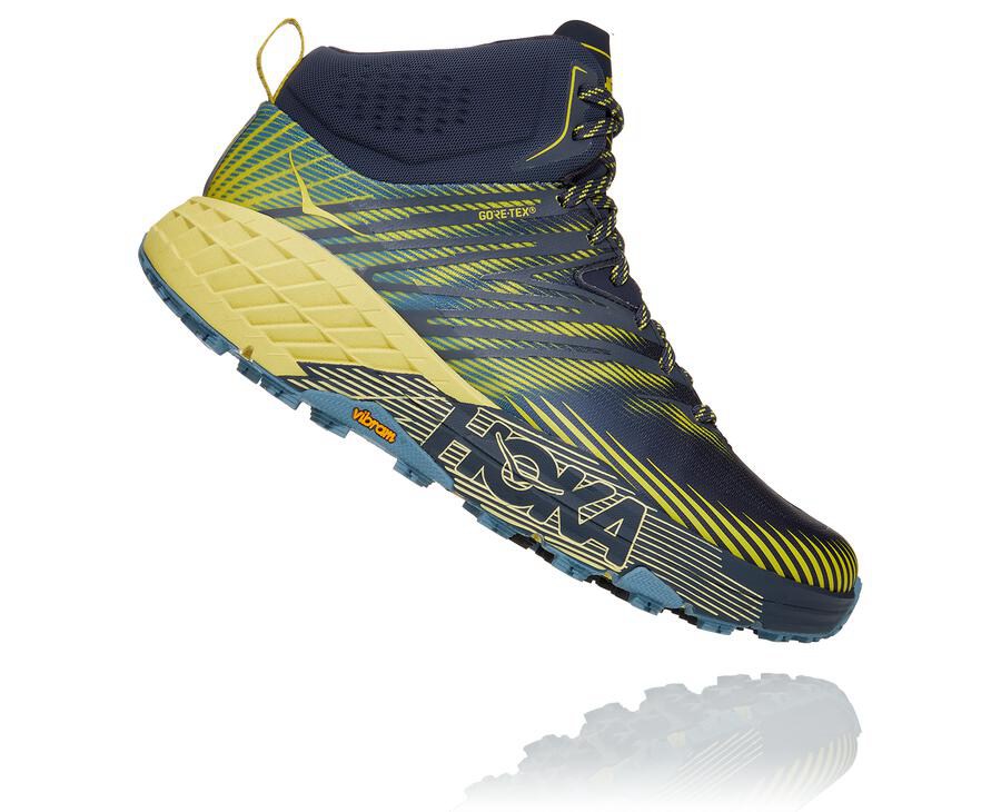 Hoka One One Trail Schoenen Heren - Speedgoat Mid Gore-Tex 2 - Donkerblauw - NV5173286